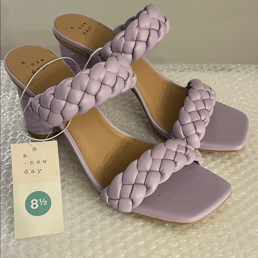 NWT A New Day Lilac Braided Sandals